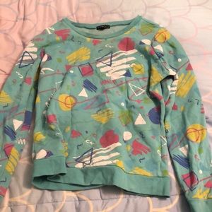 Retro Print Sweater